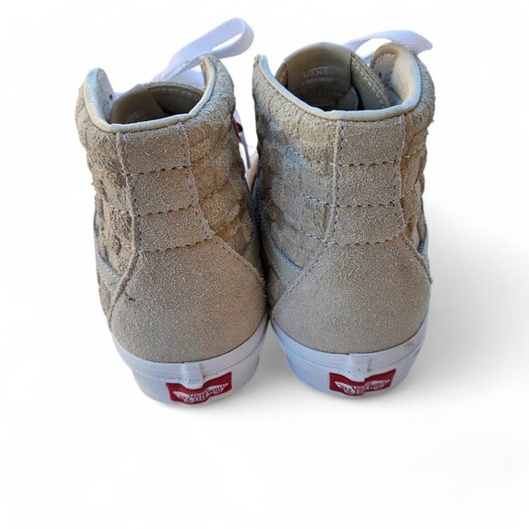 NWT Vans Sk8 Hi Skate Suede Unisex Mens 7.5 Womens 9 Checkered High Top Sneakers - Picture 3 of 8